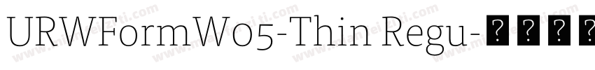 URWFormW05-Thin Regu字体转换